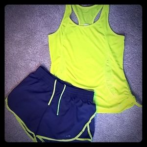 Running tank shirt-Highlighter Yellow